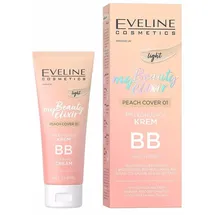 Eveline Cosmetics Nährendes BB Cream Nr. 02 - Dunkel | My Beauty Elixir Serie | Vegane Formel mit Niacinamid, Pfirsich, Squalan, Bambus & Rosenöl | 30 ML