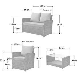 Svita ROMA Lounge-Set braun