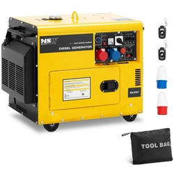 MSW Notstromaggregat Diesel - 5100 / 6000 W - 16 L - 240/400 V - mobil - AVR - Euro 5