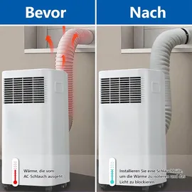 ableholy Schlauchabdeckung isoliert für Klimaanlage 147 cm 12,7-15 cm Durchmesser