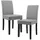 [en.casa] Esszimmerstuhl Hamburg 2er Set Kunstleder Hellgrau