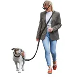 Freudentier UrbanFlow Umhängeleine, Hundeleine 3m schwarz