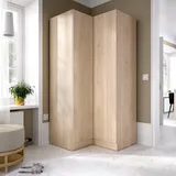 Dmora Eckschrank Elgon 91 x 184 x 90,5 cm Braun