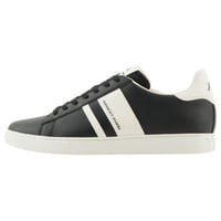 Armani Exchange Herren Paris Double line Sneaker, Black+ Off White, 41.5 EU