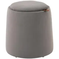 Homcom Sitzhocker Kunststoff Ø44 x 47,5 cm Dunkelgrau