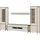 Home Affaire Wohnwand HOME AFFAIRE "Stranda, moderne Anbauwand, Komplettset im Scandi-Style", weiß (weiß skandi eiche), B:339cm H:195cm T:39cm, Holzwerkstoff, Kastenmöbel-Sets, Wohnwand, enthält zwei Vitrinen, Lowboard und Wandboard, 344 cm breit