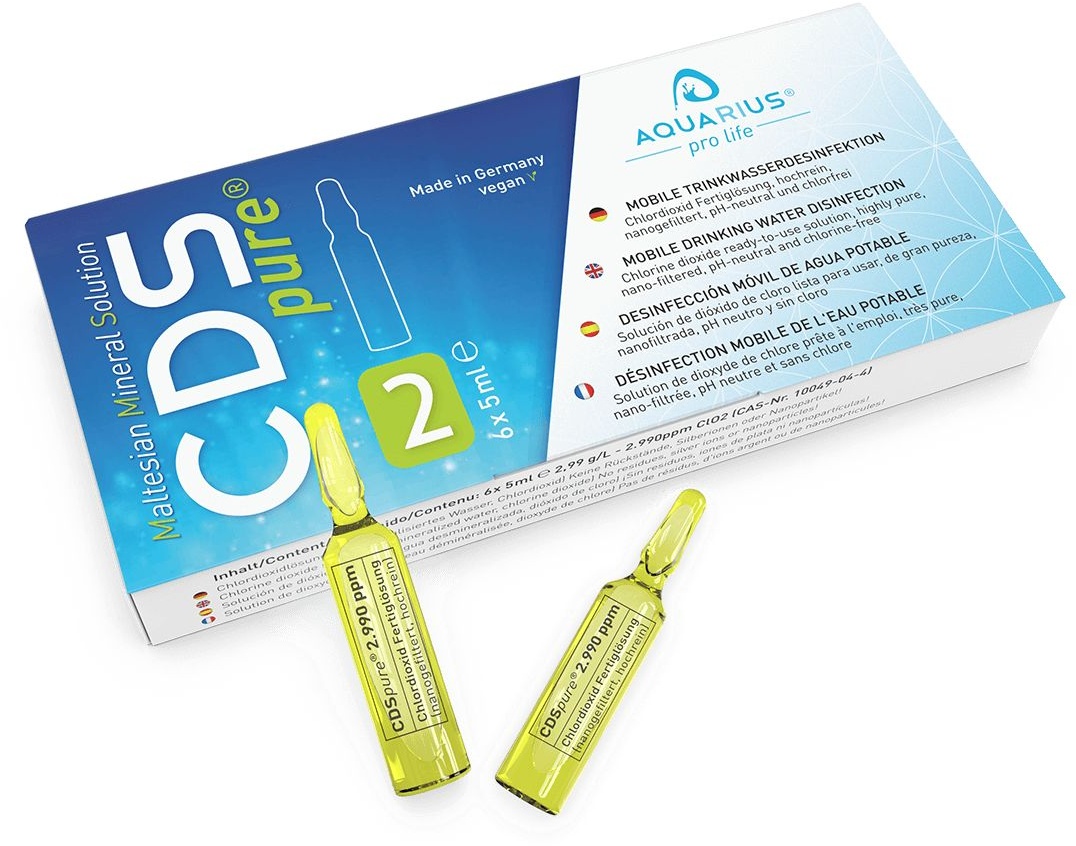 Aquarius pro life - CDSpure Ampullen | Cds/Cdl Chlordioxid-Lösung 6x5 ml