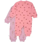 PIPPI Babywear Kinder Schlafanzug Nightsuit-Zipper (2-pack)" Pajama Set, Dusty Rose, 80