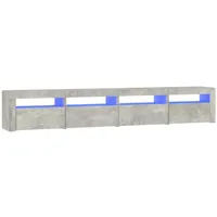 VidaXL TV-Schrank mit LED-Leuchten Betongrau 240x35x40 cm