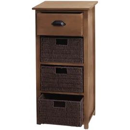 Mendler HWC-K84 Kommode 83x40x29cm dunkelbraun