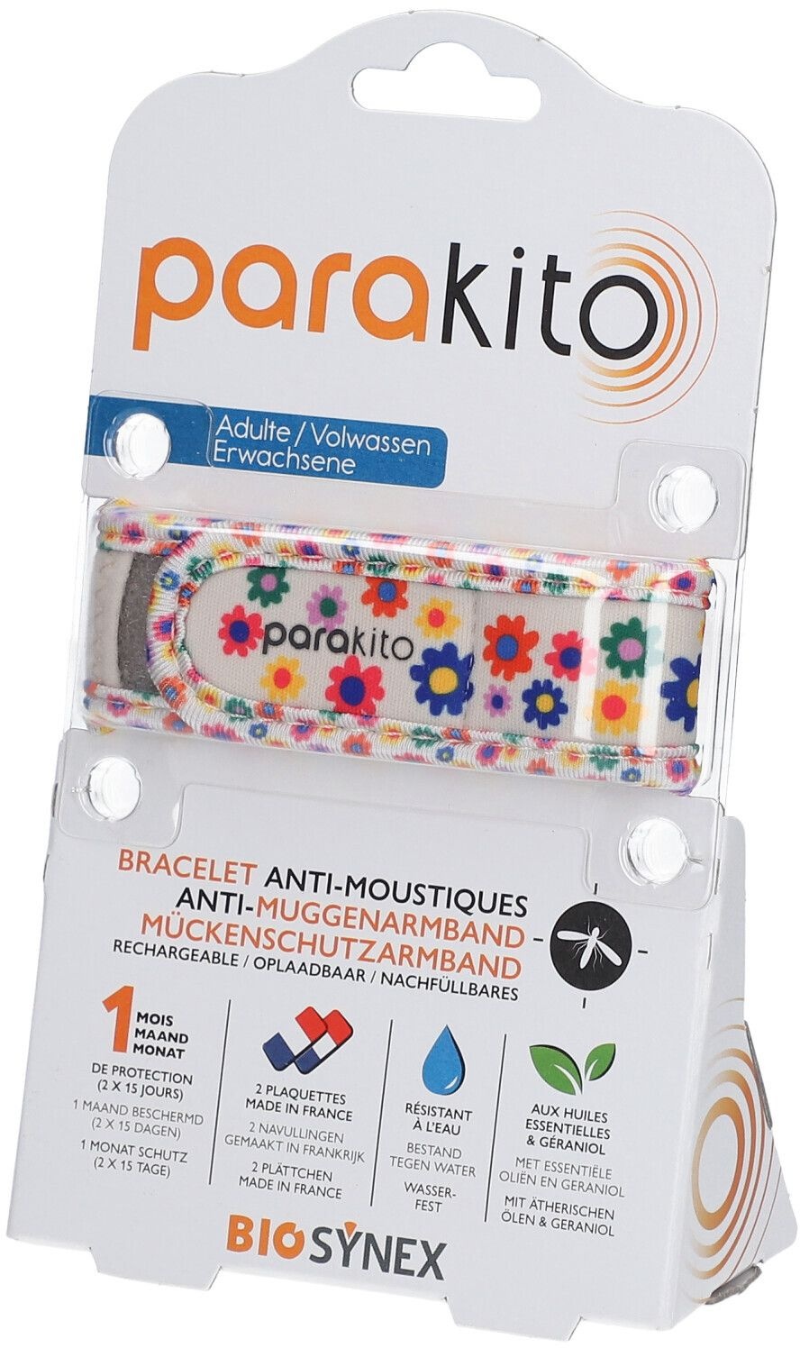 ParaKito Bracelet Anti-Moustiques Adulte Fleurs 1 bracelet(s) 1 pc(s) Bracelet