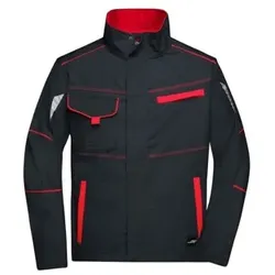 Workwear Jacke JN849, carbon/rot, Größe XXL - carbon - XXL