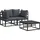 vidaXL Garten-Lounge-Set 3-tlg. schwarz