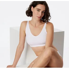 SCHIESSER Soft BH mit Pads - Classic Seamless Bustier, nahtlos, stützend, für Damen Weiss, S