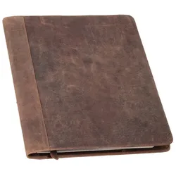 PRIDE&SOUL Schreibmappe WINSTON, DIN A4, aus Leder, braun