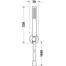 Duravit Wandanschlussbogenset 1-jet Chrom Hochglanz