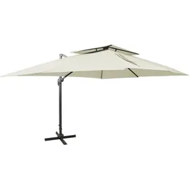 vidaXL Ampelschirm mit Lüftung 400 x 300 cm Sandweiß