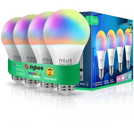 Nous Smart Glühbirne 4X NOUS P3Z 9W E27 RGB 2700-6500K 4 St.