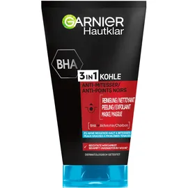 Garnier Hautklar 3in1 Kohle Anti Mitesser Reinigung Peeling Maske 150 ml