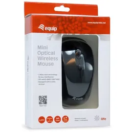 Equip Optische Mini Maus kabellos schwarz