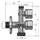 ARCOCERE Arco Combi Mac 1/2-3/8-34 Armatur, 2 Anschlüsse, Grau