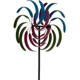 Lemodo Windrad aus Metall, bunt, 175 cm hoch