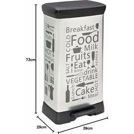 Curver Deco Bin 50 l Silber