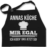 Kinderschürze Schürze Kinder Jungen Mädchen - Kochschürze - Mir egal ich koch das jetzt so mit Namen - 7-14 Jahre - Schwarz - kinderkochschürze kochen doch kochschürzen kinderkochschürzen - 7-13 Jahre