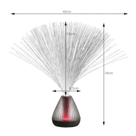satisfire LED Glasfaserlampe FIBER PUNK Fiberglaslampe LED Farbwechsel USB