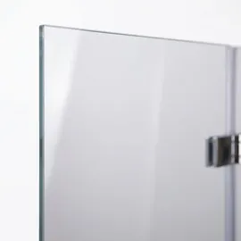 MuCoLa Duschabtrennung Badewannen Badewannenaufsatz ESG Glas Duschtrennwand Badewannenfaltwand Duschwand - 140x130cm