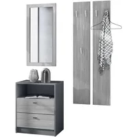 Vladon Garderobe Pino Avola-Anthrazit grau