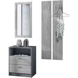 Vladon Garderobe Pino Avola-Anthrazit grau
