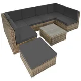 Tectake Venedig Rattan Lounge natur