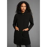 KangaROOS Kurzmantel KANGAROOS, Damen, Gr. 42, schwarz, Web, Obermaterial: 90% Polyester, 10% Viskose. Futter: 100% Polyester, unifarben, normal hüftbedeckend, Mäntel Kurzmantel, mit großer Kapuze ideal für den Übergang