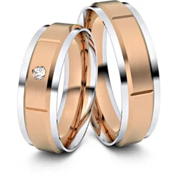 Trauringe Gieflen 750er Rot-/Weiflgold - 6063