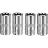 QUARKZMAN 1/4" x E10 Torx Bit Set, 4 Stück Torx Nuss Set Schrauber Sechskant Steckschlüsseleinsätze, Antrieb Tiefnuss Stern-Stecknuss für Auto Reparaturen Hauswartung DIY Handarbeit