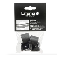 Lafuma 4 Fußschoner für Relax-Liegestühle, 25 mm Durchmesser, Schwarz, LFM2845-1229