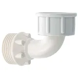 tecuro Winkelstück 3/4 Zoll Ag/ig zur Montage an Zapfhahn/waschmaschine | Ks weiß | tecuro