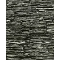 EDEM 1003-34 Tapete Steintapete hochwaschbar 10,05 m x 0,53 m 5,33 m2 Schwarz/Grau