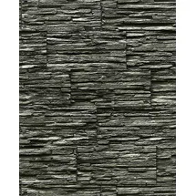 EDEM 1003-34 Tapete Steintapete hochwaschbar 10,05 m x 0,53 m 5,33 m2 Schwarz/Grau