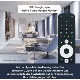 Homatics Box R 4K Plus Android TV Mediaplayer mit BIG Sprachfernbedienung Schwarz (UHD, HDR, WiFi)