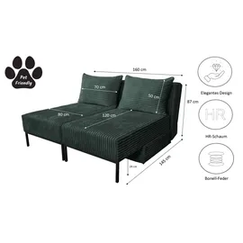 Kaiser Möbel Ecksofa mit Schlaffunktion, Sofa, Betten, Liegestuhl, MOOKA 4in1-multifunktions-system, stoff Velo