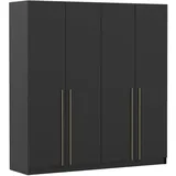 imoebel24 Drehtürenschrank 200 x 210 x 57 cm Schwarz