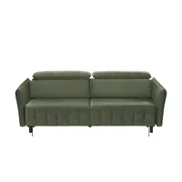 Smart Schlafsofa mit verstellbaren Kopfstützen Momoka ¦ grün ¦ Maße (cm): B: 226 H: 90 T: 104.0