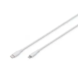 DIGITUS Lightning Silikon Anschlusskabel, USB-A - Lightning 2m, weiß