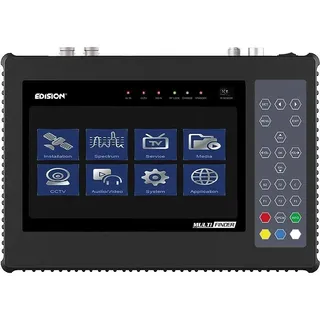 Edision Multi-Finder Messgerat fur Satelliten DVB-S/S2 Terrestrische DVB-T/T2 Kabel DVB-C Signale H.265/HEVC und CCTV-Tester