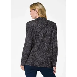 GOLDNER Kurzgröße: Hüftlanger Businessblazer, Multicolor in marine / gemustert), | Gr.: 24