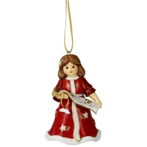GOEBEL Engelfigur Jahresengelglöckchen 2025 6 x 6 x 9,5 cm rot