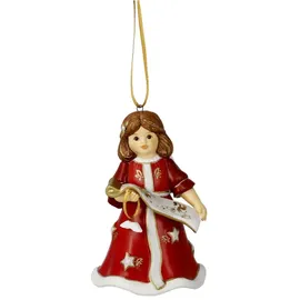 GOEBEL Engelfigur Jahresengelglöckchen 2025 6 x 6 x 9,5 cm rot