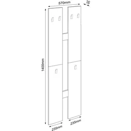 VCM Wandgarderobe Salia Anthrazit